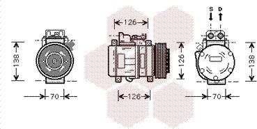 Van Wezel 3000K084 - Компрессор кондиционера autospares.lv