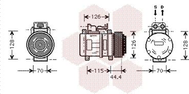 Van Wezel 3000K116 - Компрессор кондиционера autospares.lv