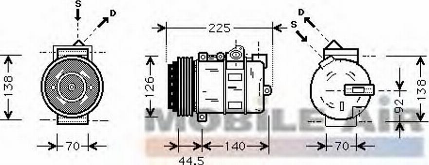 Van Wezel 3000K369 - Компрессор кондиционера autospares.lv