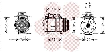 Van Wezel 3000K274 - Компрессор кондиционера autospares.lv