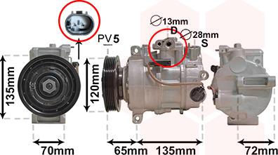 Van Wezel 3001K703 - Компрессор кондиционера autospares.lv