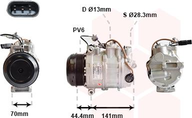 Van Wezel 3001K713 - Компрессор кондиционера autospares.lv