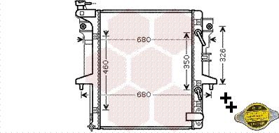 Van Wezel 32002204 - Радиатор, охлаждение двигателя autospares.lv