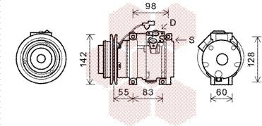 Van Wezel 3200K219 - Компрессор кондиционера autospares.lv