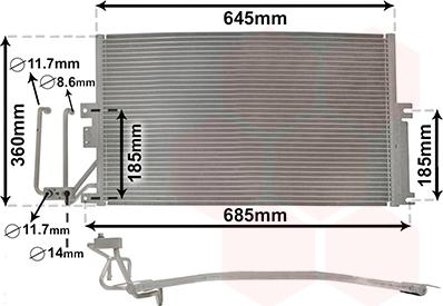 Van Wezel 37005241 - Конденсатор кондиционера autospares.lv