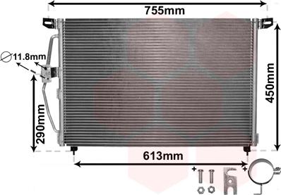 Van Wezel 37005228 - Конденсатор кондиционера autospares.lv