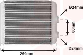 Van Wezel 37006259 - Теплообменник, отопление салона autospares.lv