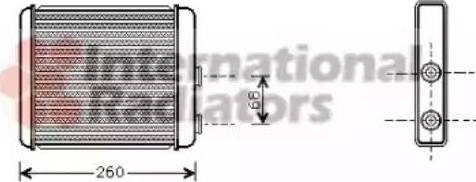 Van Wezel 37006260 - Теплообменник, отопление салона autospares.lv