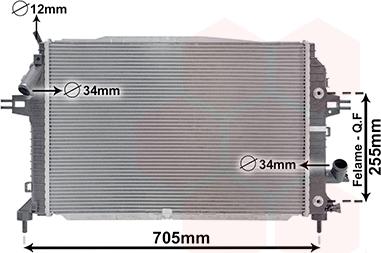 Van Wezel 37002460 - Радиатор, охлаждение двигателя autospares.lv