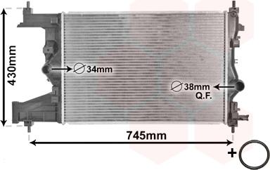 Van Wezel 37002487 - Радиатор, охлаждение двигателя autospares.lv