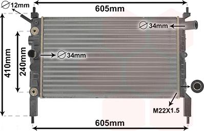 Van Wezel 37002026 - Радиатор, охлаждение двигателя autospares.lv