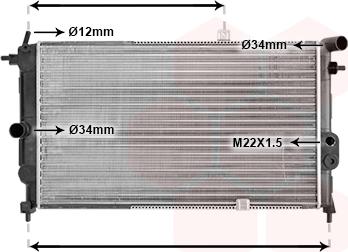 Van Wezel 37002190 - Радиатор, охлаждение двигателя autospares.lv