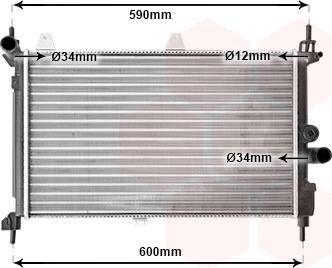 Van Wezel 37002127 - Радиатор, охлаждение двигателя autospares.lv