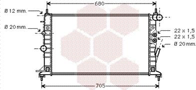 Van Wezel 37002359 - Радиатор, охлаждение двигателя autospares.lv