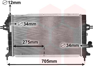 Van Wezel 37002364 - Радиатор, охлаждение двигателя autospares.lv