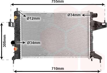 Van Wezel 37002304 - Радиатор, охлаждение двигателя autospares.lv