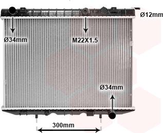 Van Wezel 37002337 - Радиатор, охлаждение двигателя autospares.lv