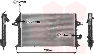 Van Wezel 37002294 - Радиатор, охлаждение двигателя autospares.lv