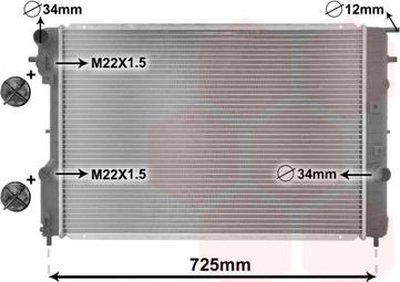 Van Wezel 37002248 - Радиатор, охлаждение двигателя autospares.lv