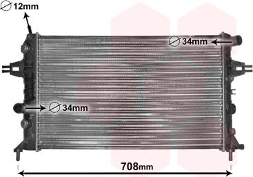 Van Wezel 37002254 - Радиатор, охлаждение двигателя autospares.lv