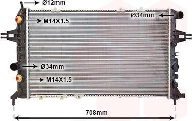 Van Wezel 37002253 - Радиатор, охлаждение двигателя autospares.lv