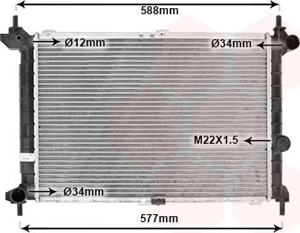 Van Wezel 37002207 - Радиатор, охлаждение двигателя autospares.lv