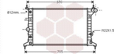 Van Wezel 37002219 - Радиатор, охлаждение двигателя autospares.lv