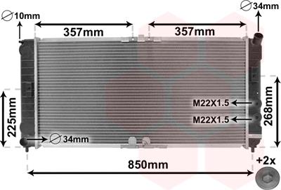 Van Wezel 37002285 - Радиатор, охлаждение двигателя autospares.lv