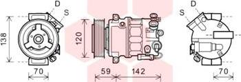 Van Wezel 3700K578 - Компрессор кондиционера autospares.lv