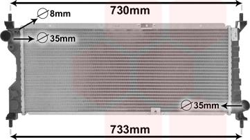 Van Wezel 37012185 - Радиатор, охлаждение двигателя autospares.lv