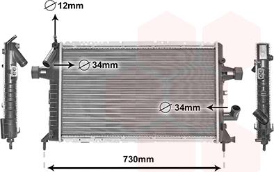 Van Wezel 37012294 - Радиатор, охлаждение двигателя autospares.lv