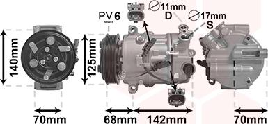 Van Wezel 3701K702 - Компрессор кондиционера autospares.lv