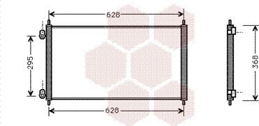 Van Wezel 25005106 - Конденсатор кондиционера autospares.lv