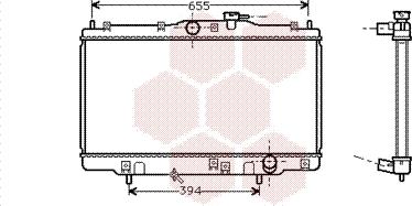 Van Wezel 25002070 - Радиатор, охлаждение двигателя autospares.lv