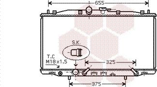 Van Wezel 25002179 - Радиатор, охлаждение двигателя autospares.lv