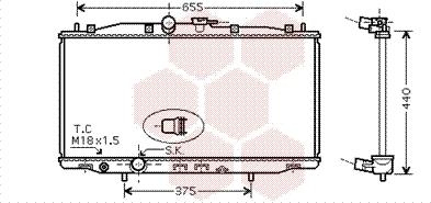 Van Wezel 25002170 - Радиатор, охлаждение двигателя autospares.lv