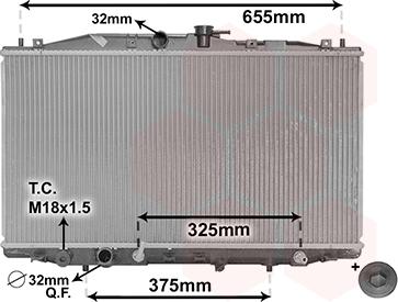 Van Wezel 25002177 - Радиатор, охлаждение двигателя autospares.lv