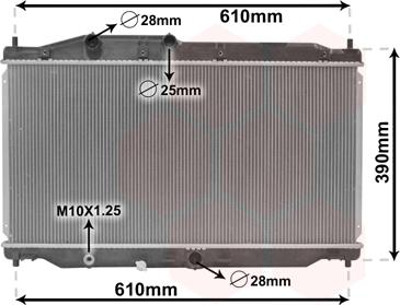 Van Wezel 25002305 - Радиатор, охлаждение двигателя autospares.lv