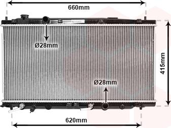 Van Wezel 25002253 - Радиатор, охлаждение двигателя autospares.lv