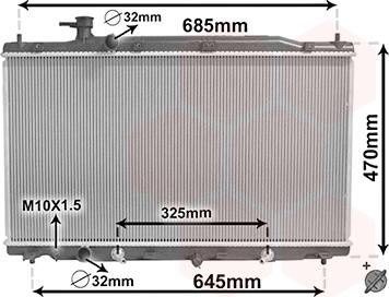 Van Wezel 25002269 - Радиатор, охлаждение двигателя autospares.lv