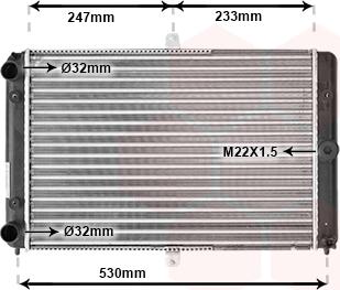 Van Wezel 26002008 - Радиатор, охлаждение двигателя autospares.lv