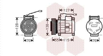 Van Wezel 2100K032 - Компрессор кондиционера autospares.lv