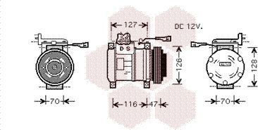 Van Wezel 2800K077 - Компрессор кондиционера autospares.lv