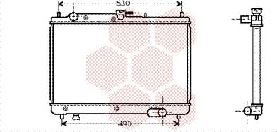 Van Wezel 27002066 - Радиатор, охлаждение двигателя autospares.lv