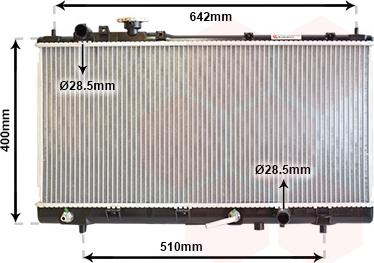 Van Wezel 27002168 - Радиатор, охлаждение двигателя autospares.lv