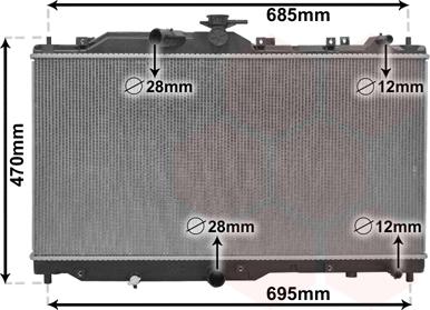 Van Wezel 27012702 - Радиатор, охлаждение двигателя autospares.lv