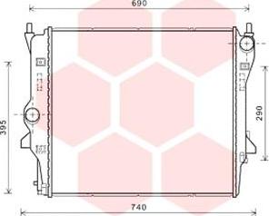 Van Wezel 77002054 - Радиатор, охлаждение двигателя autospares.lv