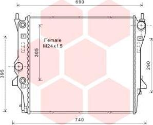 Van Wezel 77002053 - Радиатор, охлаждение двигателя autospares.lv