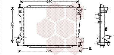 Van Wezel 77002035 - Радиатор, охлаждение двигателя autospares.lv