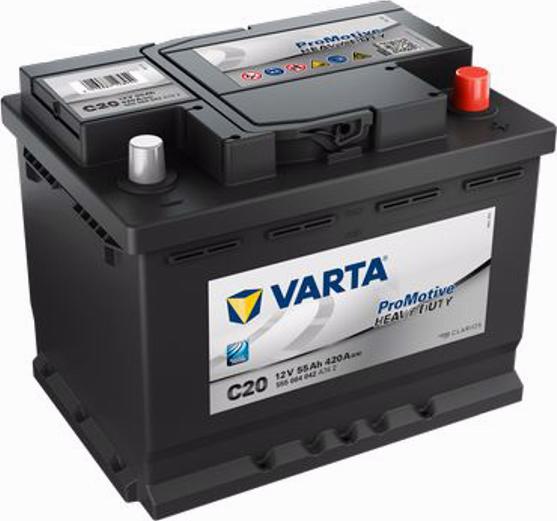 Varta 555 064 042 - Стартерная аккумуляторная батарея, АКБ autospares.lv